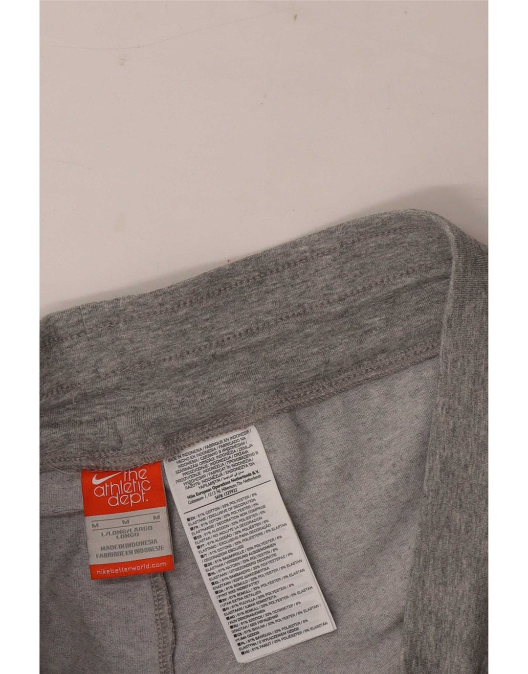 Nike Damen-Trainingshose, UK 14, mittelgrau gefleckte Baumwolle