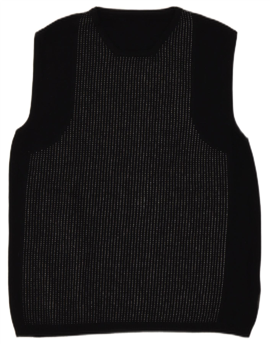 Vintage Damen Weste Tank Top UK 14 Large Schwarz