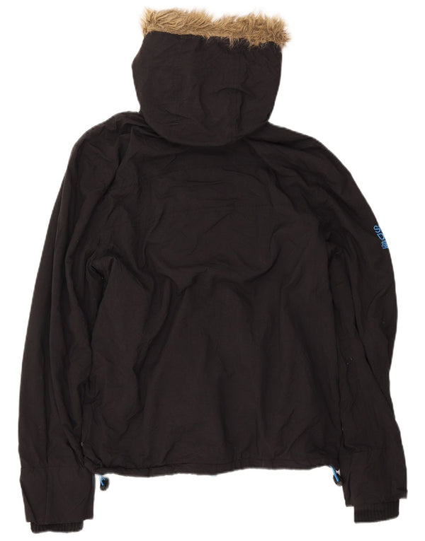 SUPERDRY Mens Windcheater Hooded Windbreaker Jacket UK 38 Medium Black