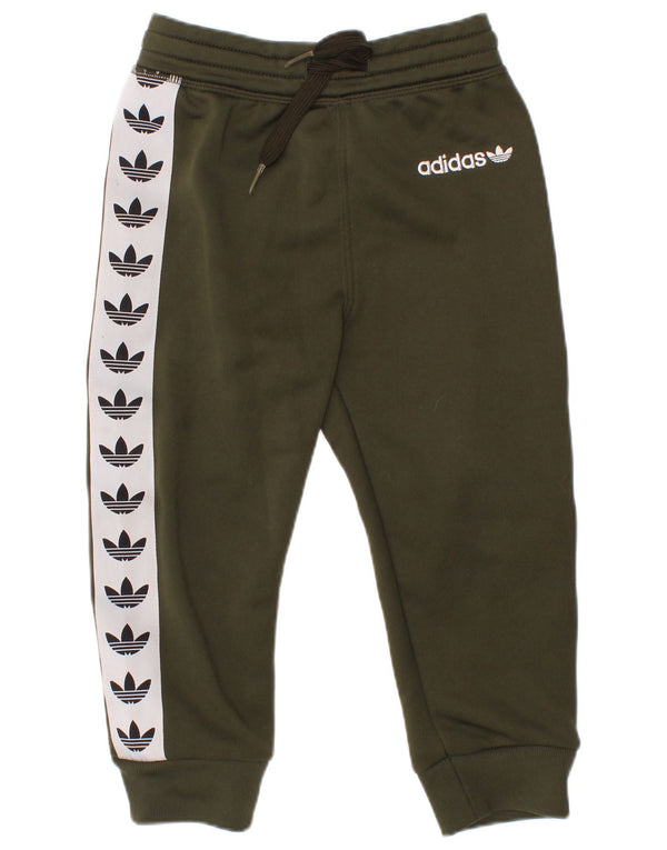 Adidas Baby-Jungen-Trainingshose mit Grafik, 18–24 Monate, Khaki, Farbblock