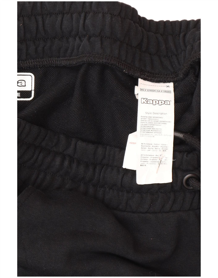 Kappa Herren-Trainingshose, Jogginghose, groß, schwarze Baumwolle