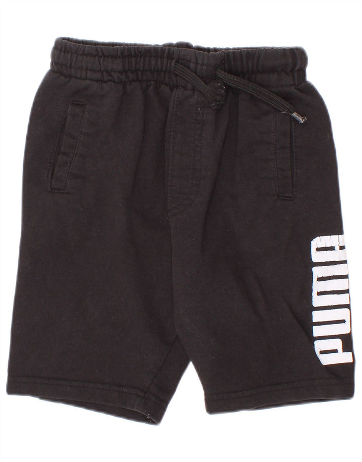Puma Boys Graphic Sport Shorts 4–5 Jahre, schwarze Baumwolle
