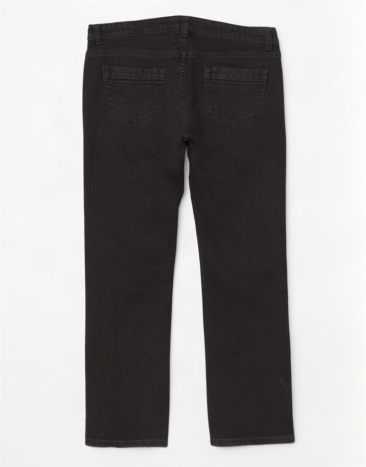 Marks & Spencer Damen kurze Bootcut-Jeans UK 12 Medium W34 L27 Schwarz