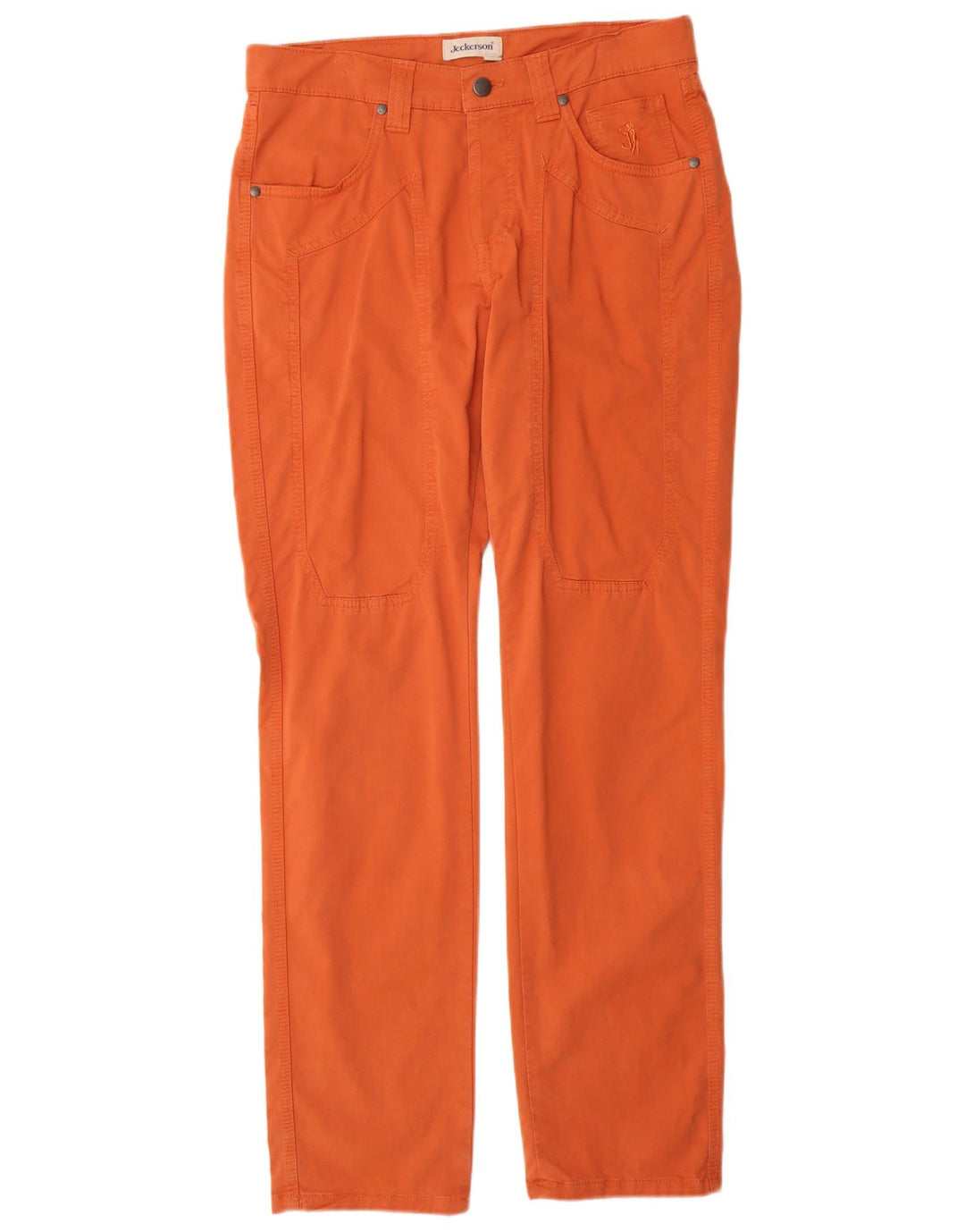 Jeckerson Damen Slim Freizeithose W32 L32 Orange Baumwolle