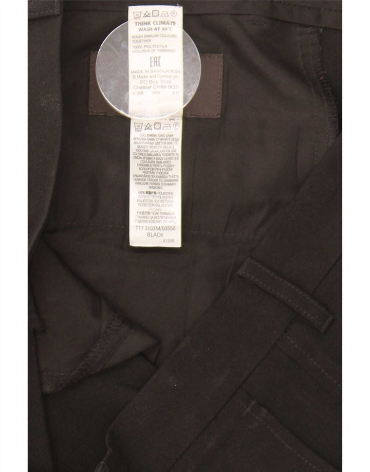 Marks & Spencer Herren Slim Chinohose W34 L33 Schwarz Polyester