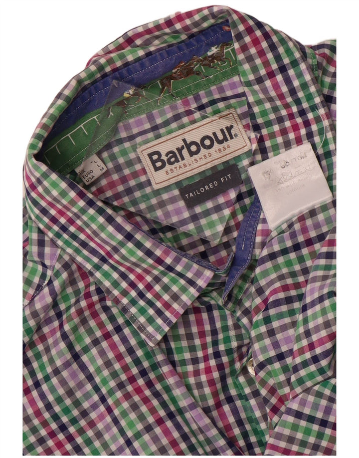 Barbour Herren-Hemd mit maßgeschneiderter Passform, groß, mehrfarbig, kariert, Baumwolle