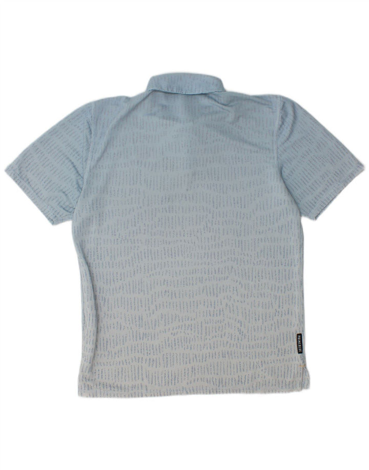 ADIDAS Mens Prime Blue Polo Shirt Small Blue Striped Polyester