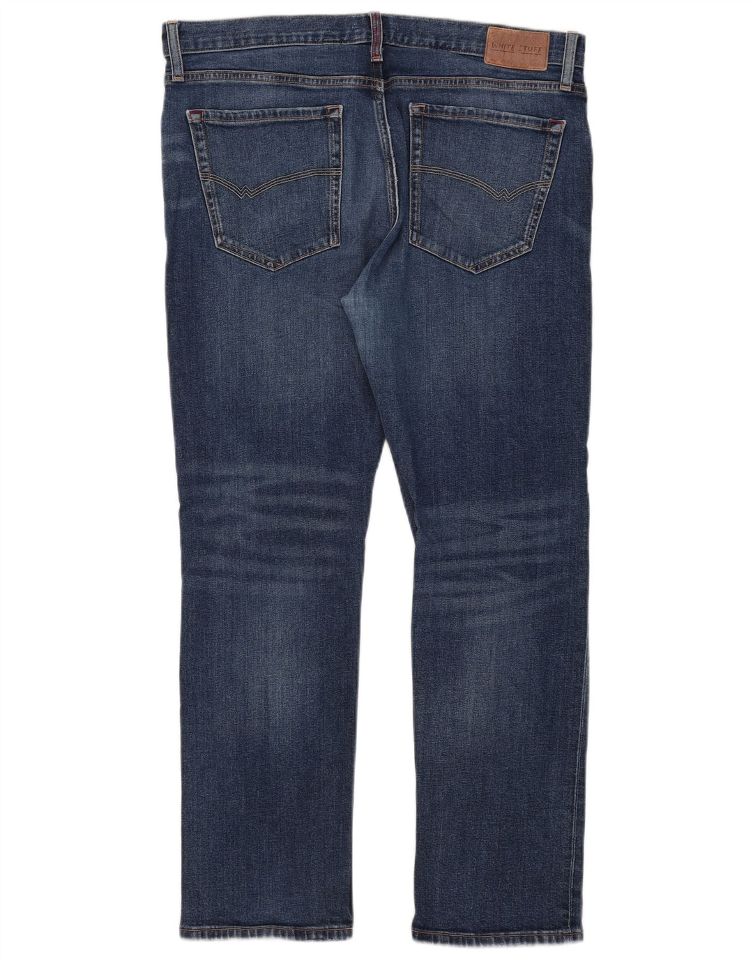 White Stuff Herren Straight Jeans W36 L28 Blaue Baumwolle