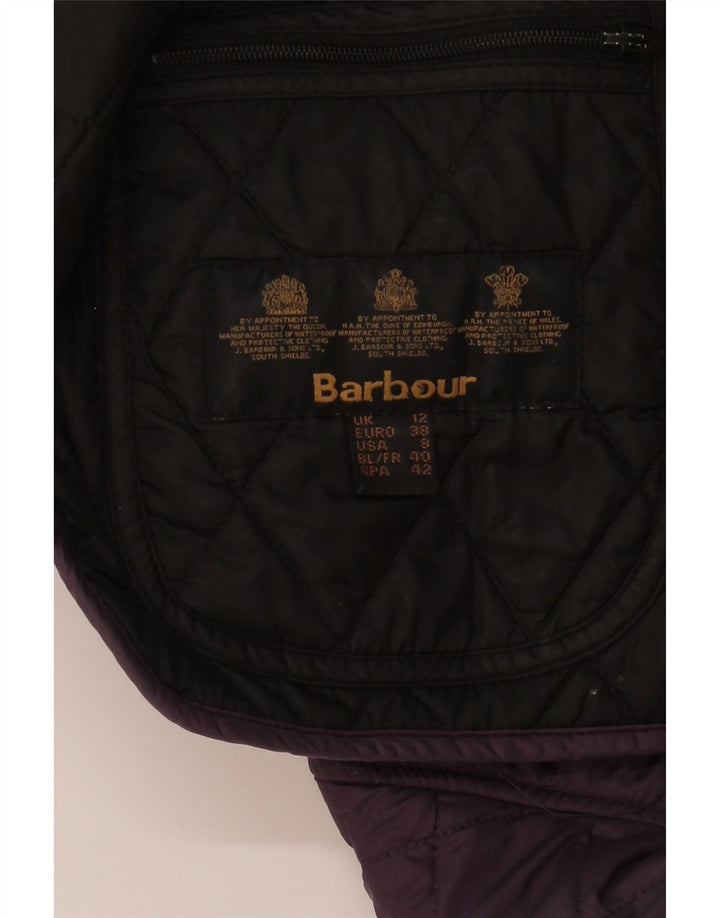 Barbour Damen Steppjacke UK 12 Medium Lila Polyester