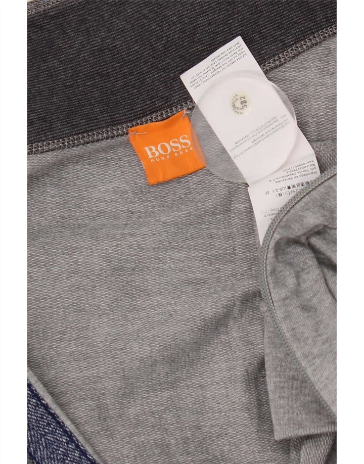 Hugo Boss Herren-Trainingsanzug-Top-Jacke XL aus grauer Baumwolle