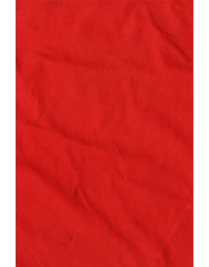 ASICS Herren Grafik-T-Shirt-Oberteil aus mittelroter Colourblock-Baumwolle