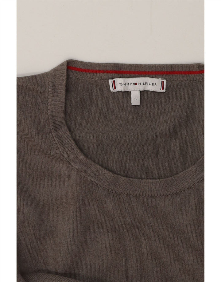 TOMMY HILFIGER Damen-Pullover mit Rundhalsausschnitt, Gr. 10, Größe S, Grau