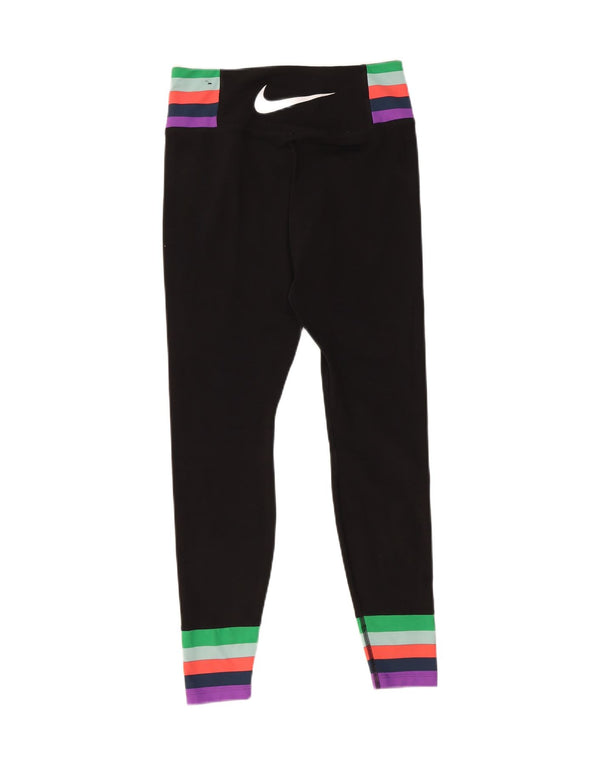 Nike Damen Dri Fit Grafik-Leggings, klein, schwarz gestreift, Polyester