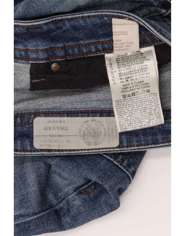 Diesel Herren Thavar Slim Jeans W38 L34 Blaue Baumwolle