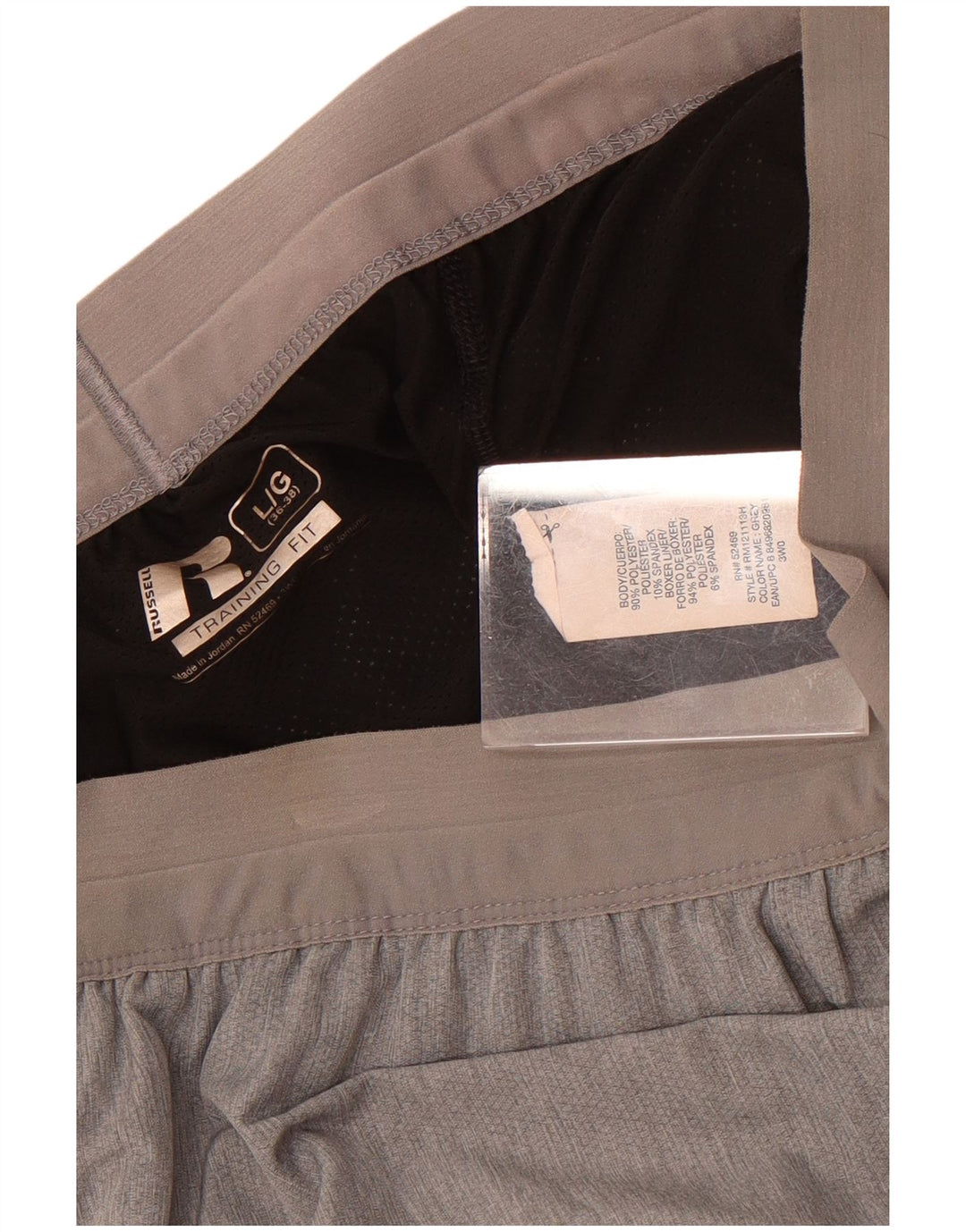 Russell Athletic Herren-Sportshorts, groß, graues Polyester