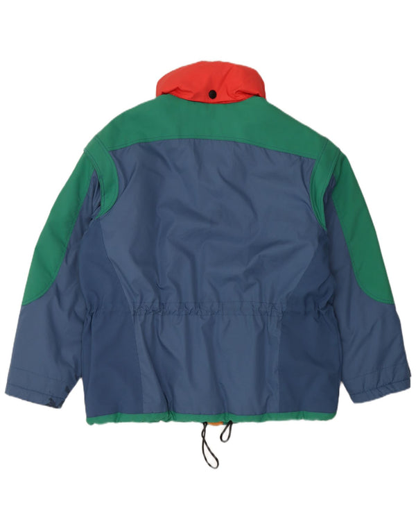 DIADORA Herren-Skijacke, UK 40, groß, blaues Farbblock-Polyester