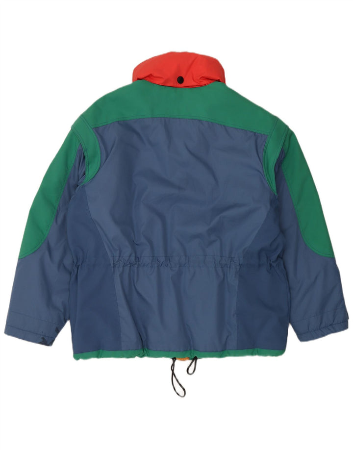 DIADORA Herren-Skijacke, UK 40, groß, blaues Farbblock-Polyester