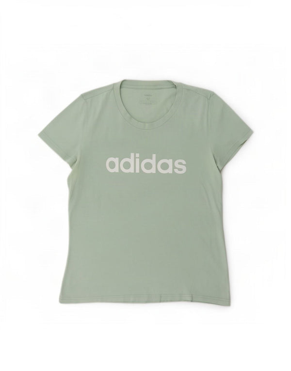 Adidas Damen Graphic T-Shirt Top UK 12/14 Mittelgrün