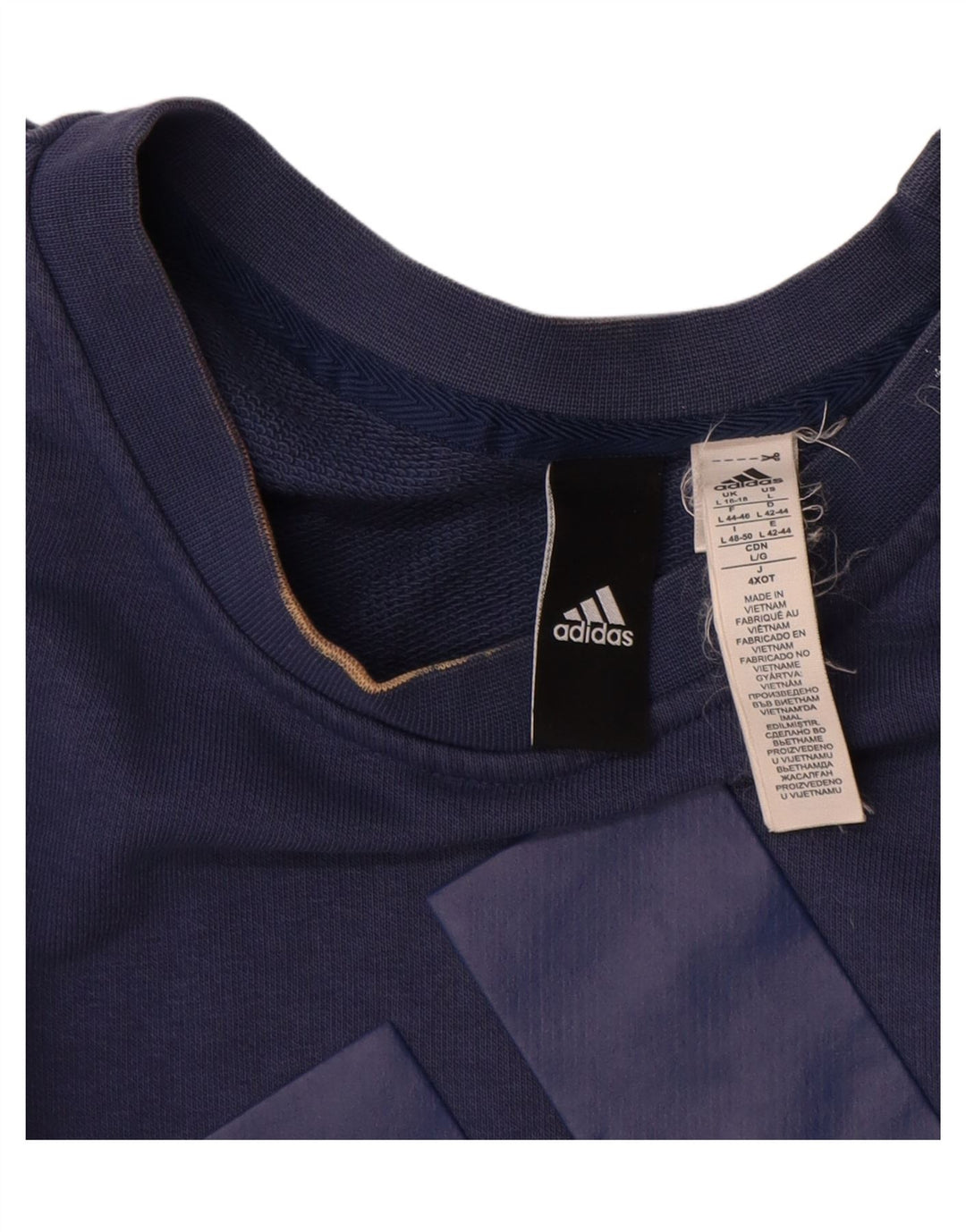 Adidas Damen Graphic Oversized Sweatshirt Pullover UK 16/18 Large Marineblau