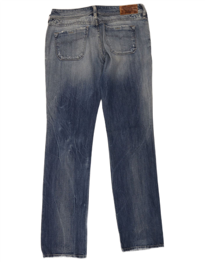 Diesel Damen Distressed Straight Jeans W28 L32 Blaue Baumwolle