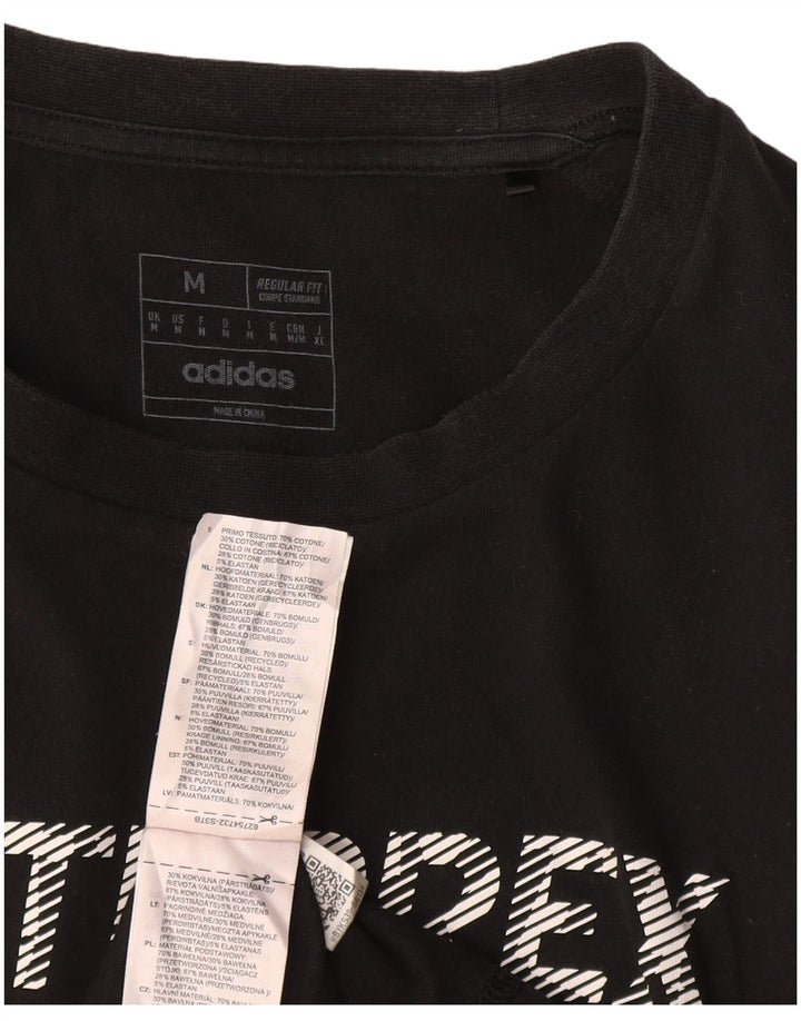 ADIDAS Herren Terrex Regular Fit Graphic T-Shirt Top Mittelschwarze Baumwolle