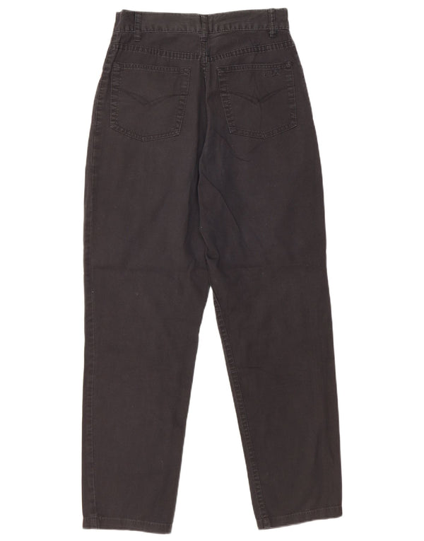 Fila Damen High Waist Tapered Jeans IT 42 Medium W26 L26 Schwarze Baumwolle
