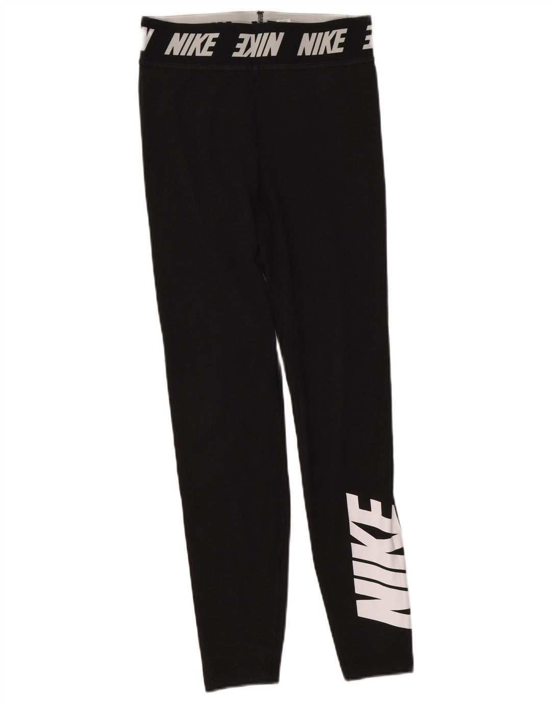 Nike Womens Graphic Leggings UK 8 Small Schwarz Baumwolle