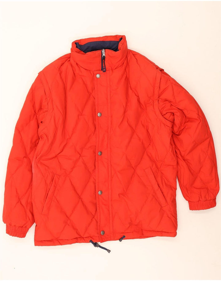 MC Kee's Herren-Skijacke mit lockerer Passform und Kapuze, UK 38, Mittelrot, Farbblock