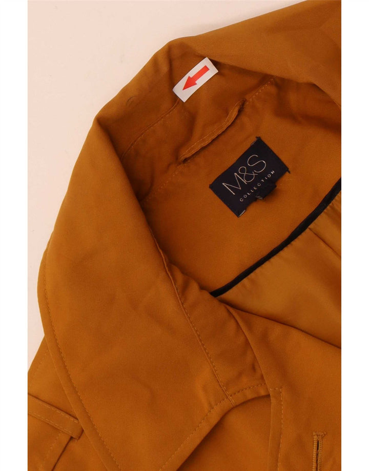 Marks & Spencer Herren Trenchcoat UK 16 Large Orange Polyester