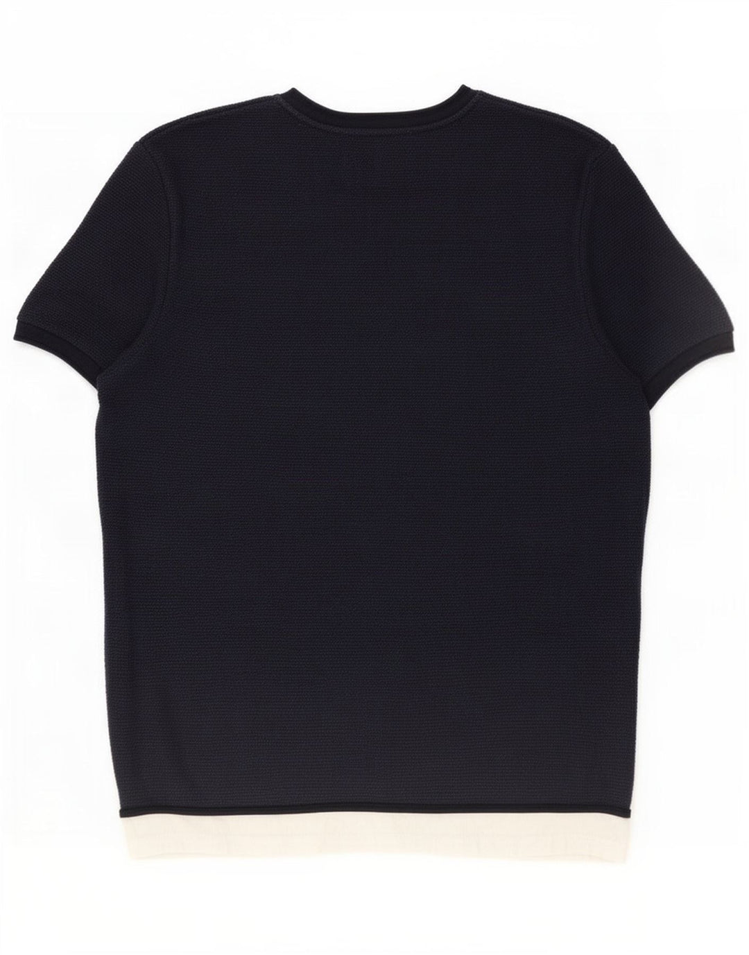 Zara Herren-T-Shirt-Oberteil, groß, Marineblau, Farbblock