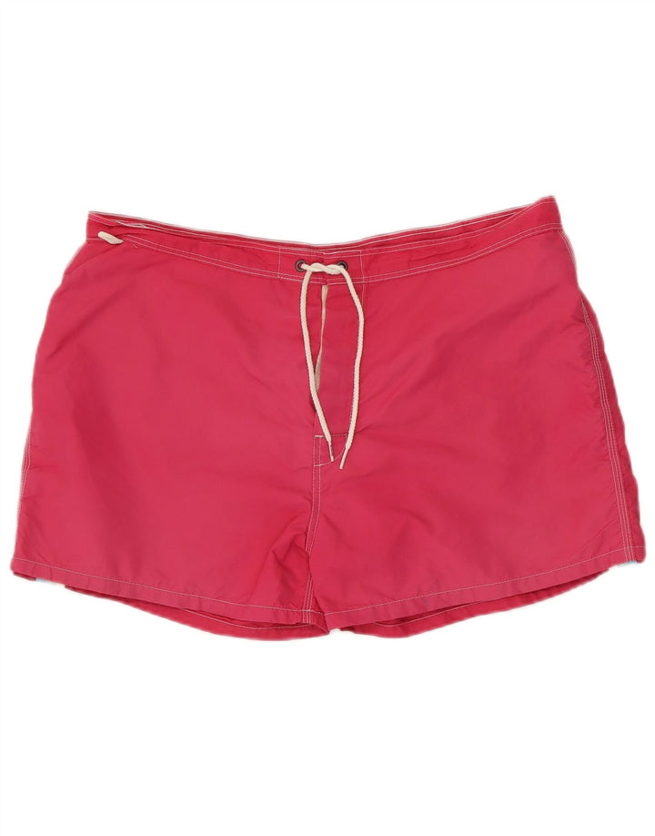 SUNDEK Herren-Badeshorts XL, rosa gestreiftes Nylon