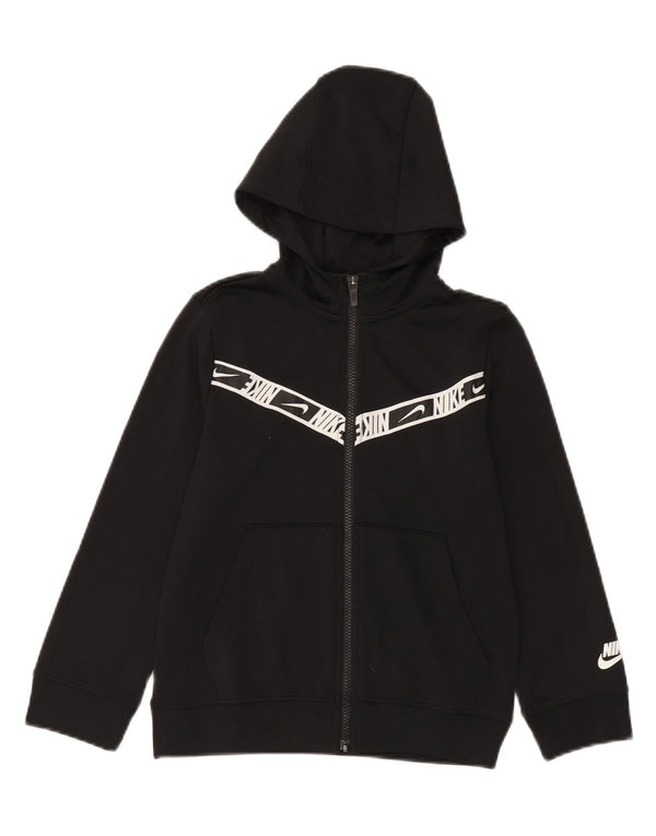 Nike Dri Fit Graphic Zip Hoodie für Jungen, 8–9 Jahre, Größe S, Schwarz