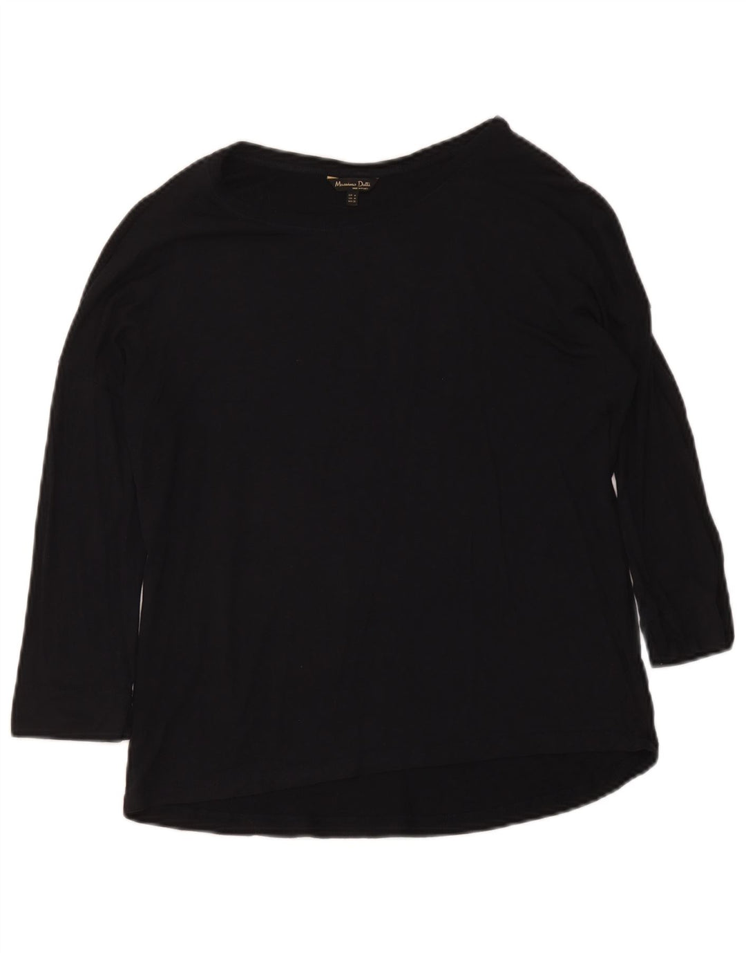 Massimo Dutti Damen Top 3/4 Ärmel UK 12 Medium Schwarz