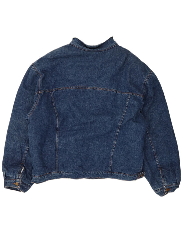 Vintage Herren Sherpa Regular Fit Jeansjacke UK 42 XL Blaue Baumwolle