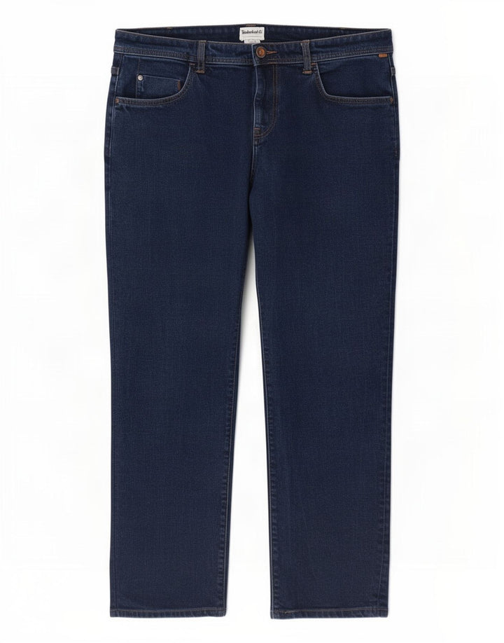 Timberland Herren Straight Jeans W36 L29 Marineblau Baumwolle