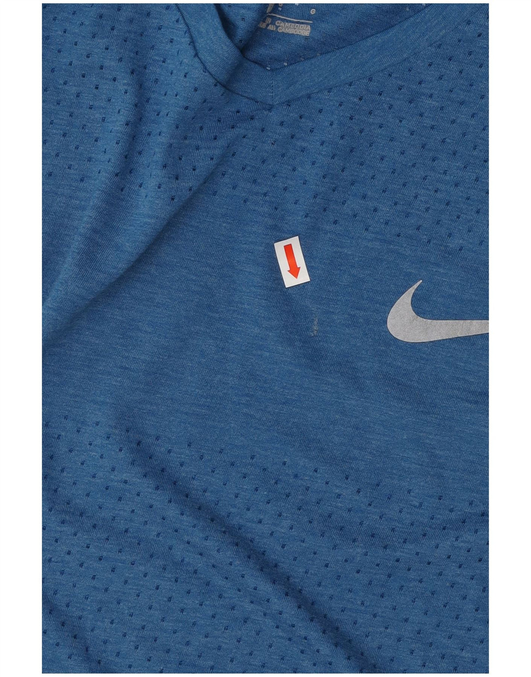 NIKE Mens Dri Fit T-Shirt Top Large Blue Polyester