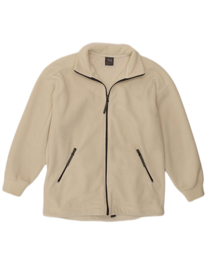 Think Pink Damen Fleecejacke UK 16 Large Weiß