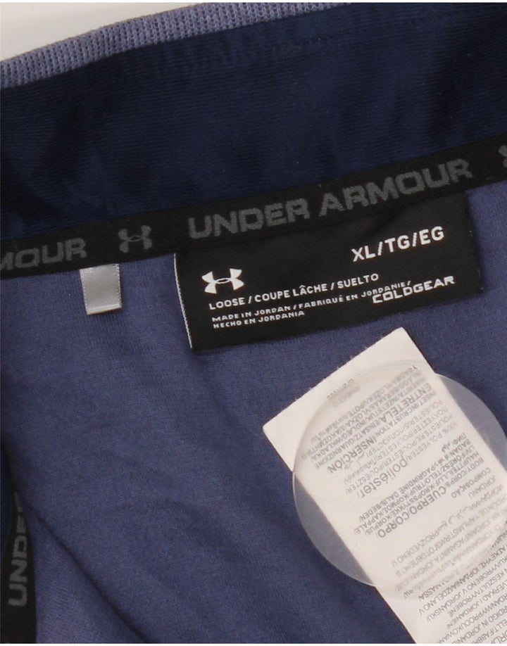 Under Armour Herren-Pullover-Trainingsanzugoberteil mit Reißverschluss, XL, Marineblau, Polyester