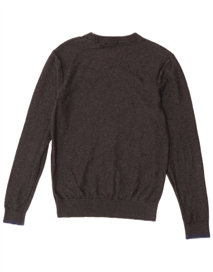 Scotch & Soda Herren-Pullover mit Rundhalsausschnitt, mittelgraue Baumwolle