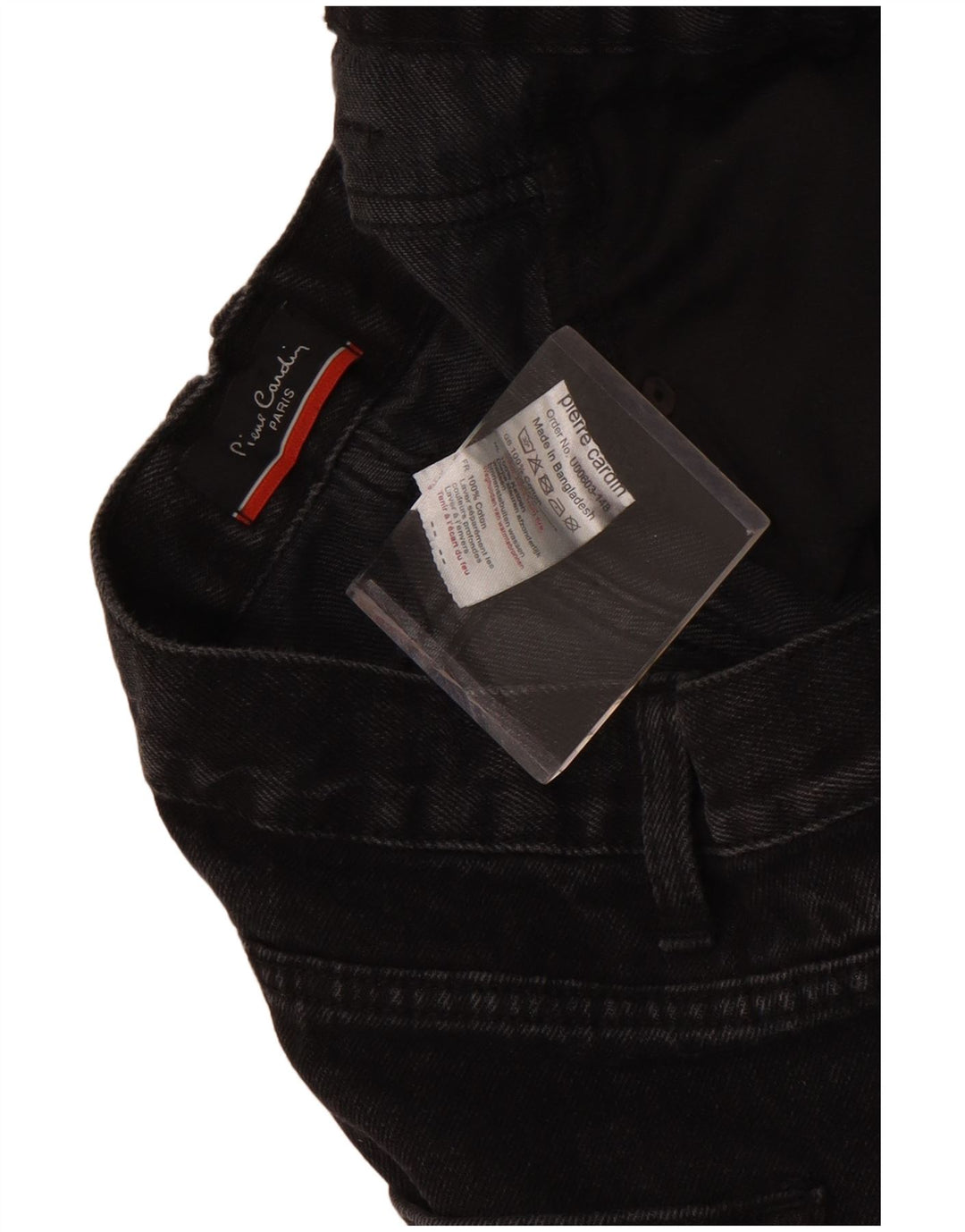 Pierre Cardin Herren Jeansshorts W36 Große schwarze Baumwolle