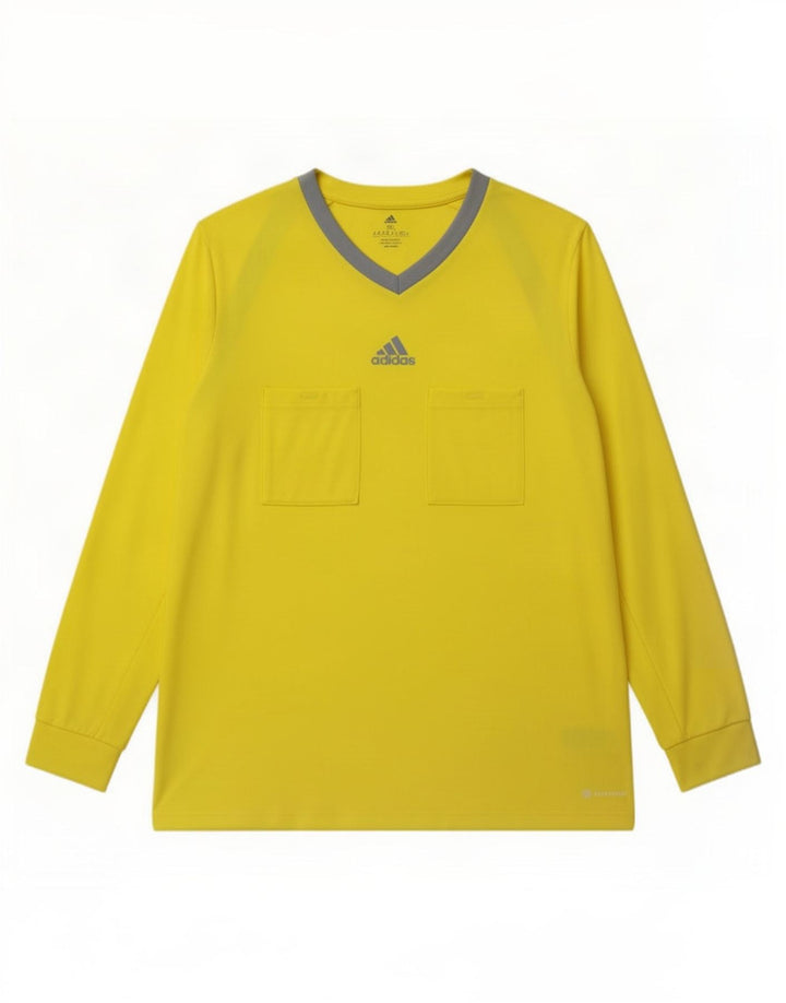 Adidas Herren Top Langarm 3XL Gelb Colourblock Polyester