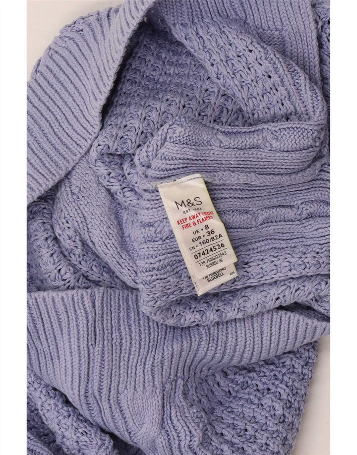 Marks & Spencer Damen-Pullover, übergroß, U-Boot-Ausschnitt, Gr. 8, Lila
