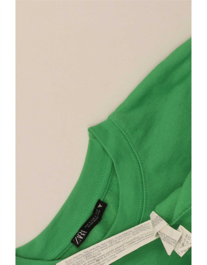 Zara Damen-Sweatshirt in Übergröße, Gr. 10, Größe S, Grün, Polyester