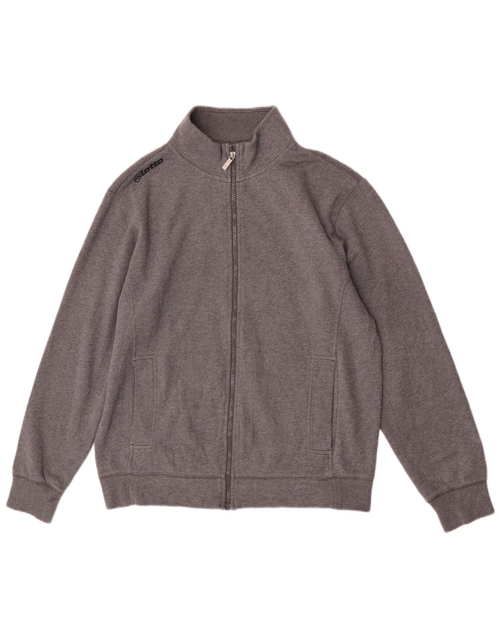 Lotto Herren-Trainingsanzug-Top-Jacke, große graue Baumwolle