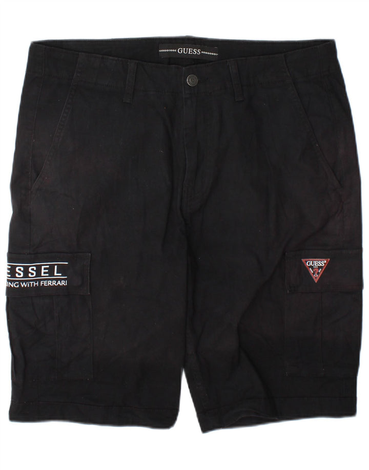 Guess Herren Cargoshorts W32 Mittelschwarze Baumwolle