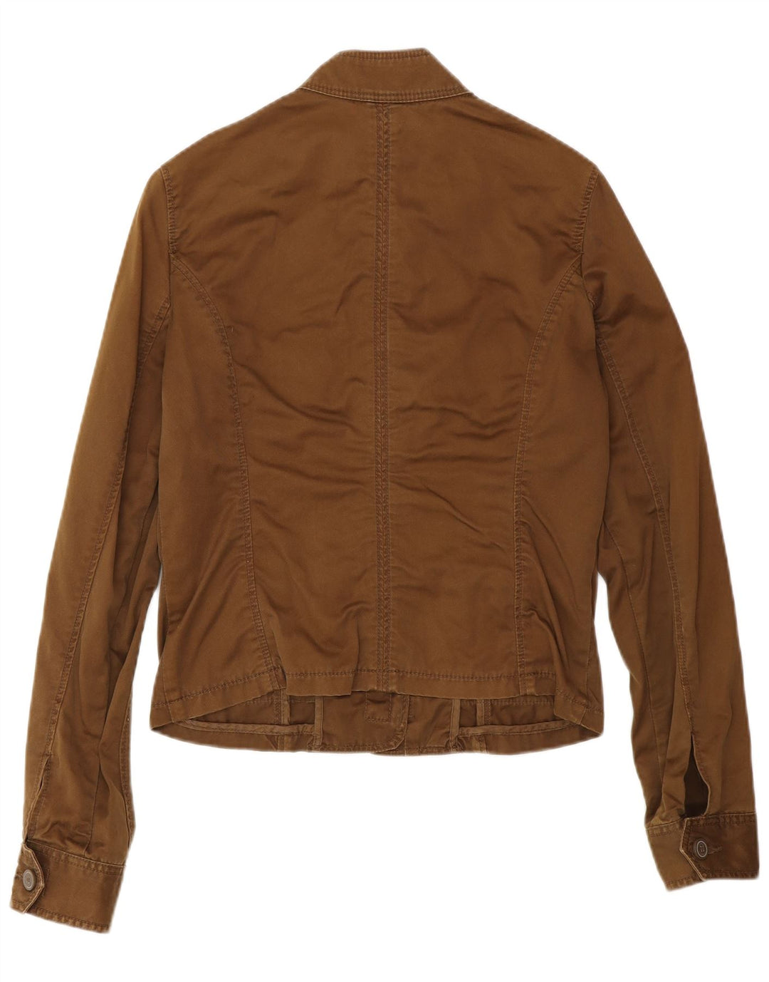 Woolrich Damen Militärjacke UK 12 Mittelbraune Baumwolle