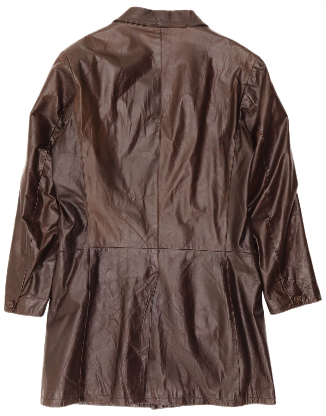 VINTAGE Herren Ledermantel IT 54 2XL Braunes Leder