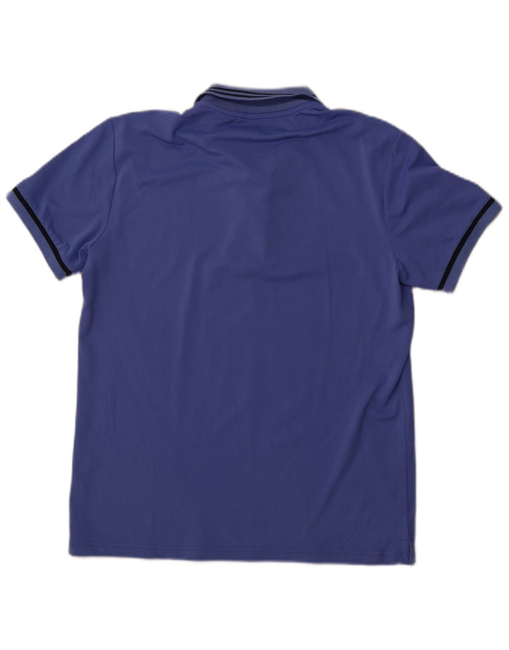 Gaudi Herren-Poloshirt aus mittelblauem Polyamid