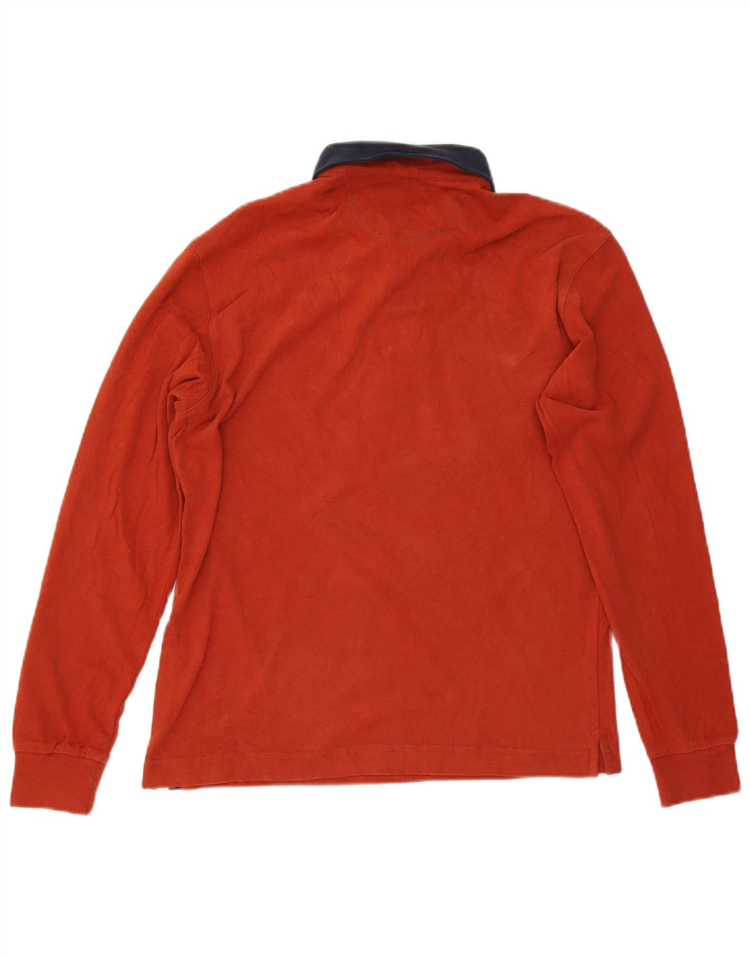La Martina Herren-Langarm-Poloshirt aus mittelroter Baumwolle