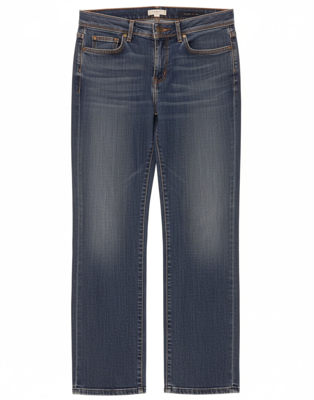 TOMMY HILFIGER Womens Straight Jeans W26 L30 Blue Cotton